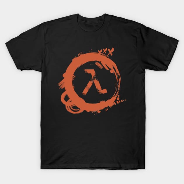 Half Life logo grunge T-Shirt by Green Dreads